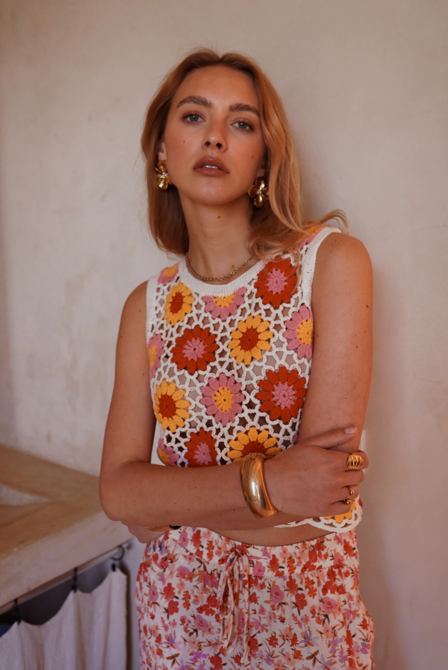 Retro bohemian top