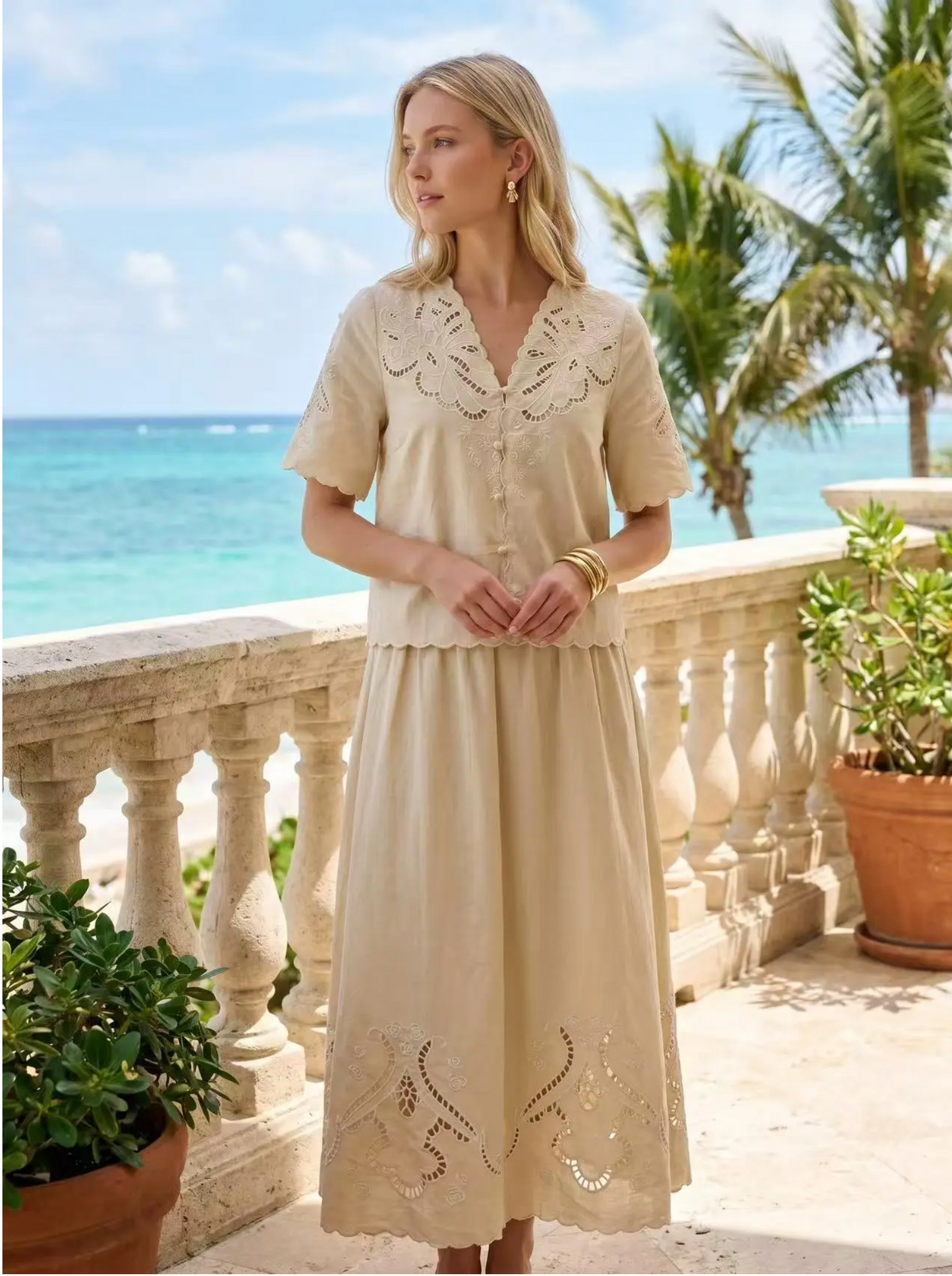 Romantische bohemian outfit