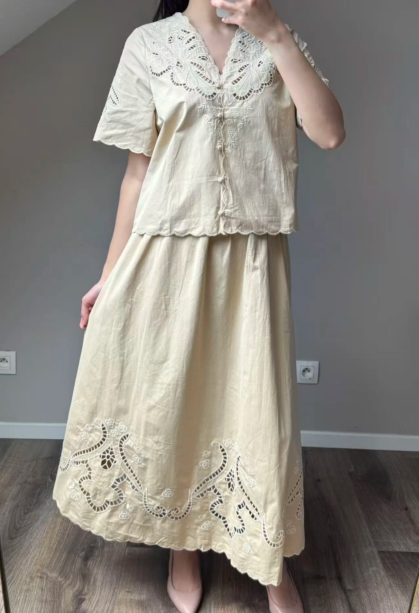 Romantische bohemian outfit