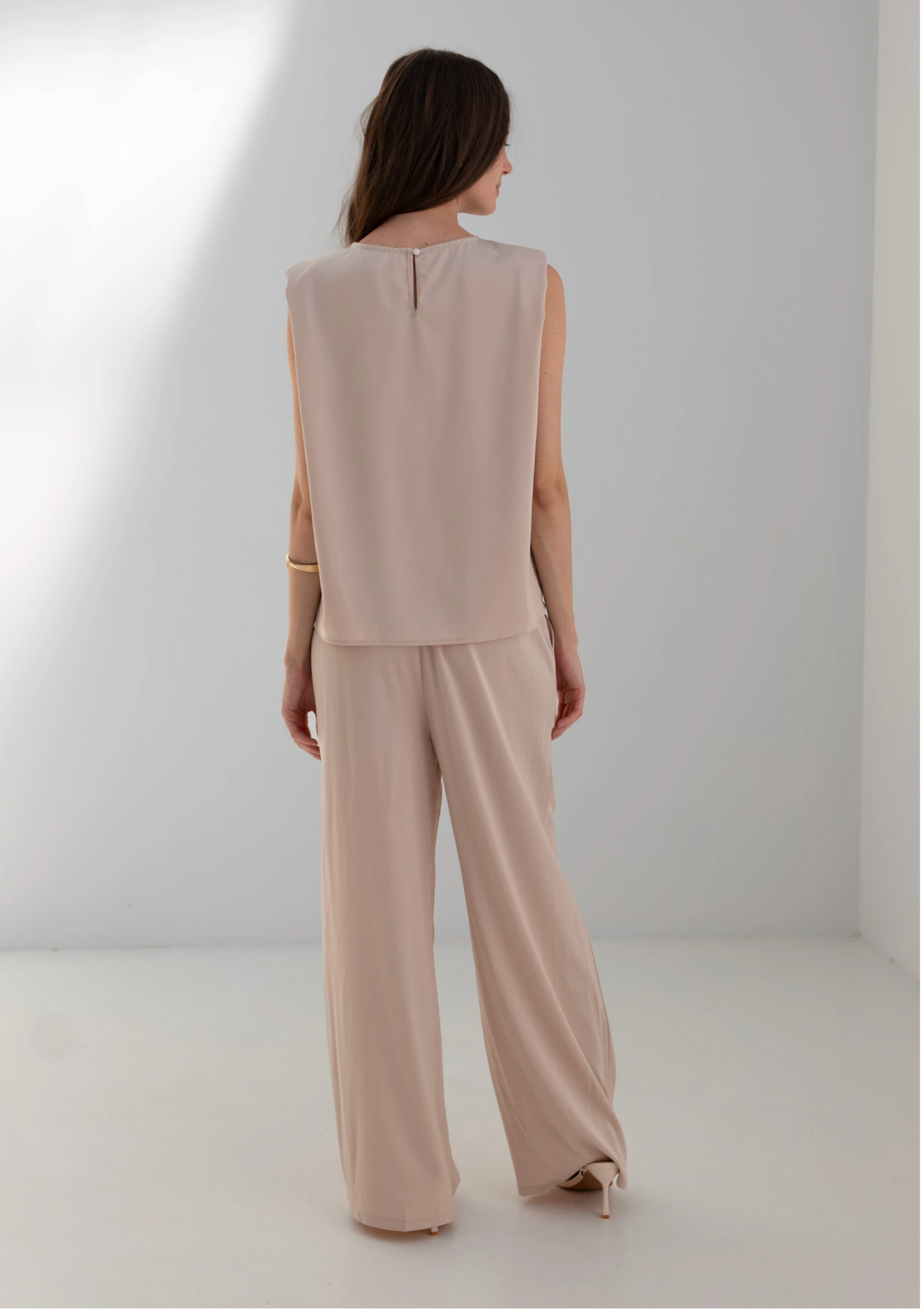 Set van satijnen top en broek