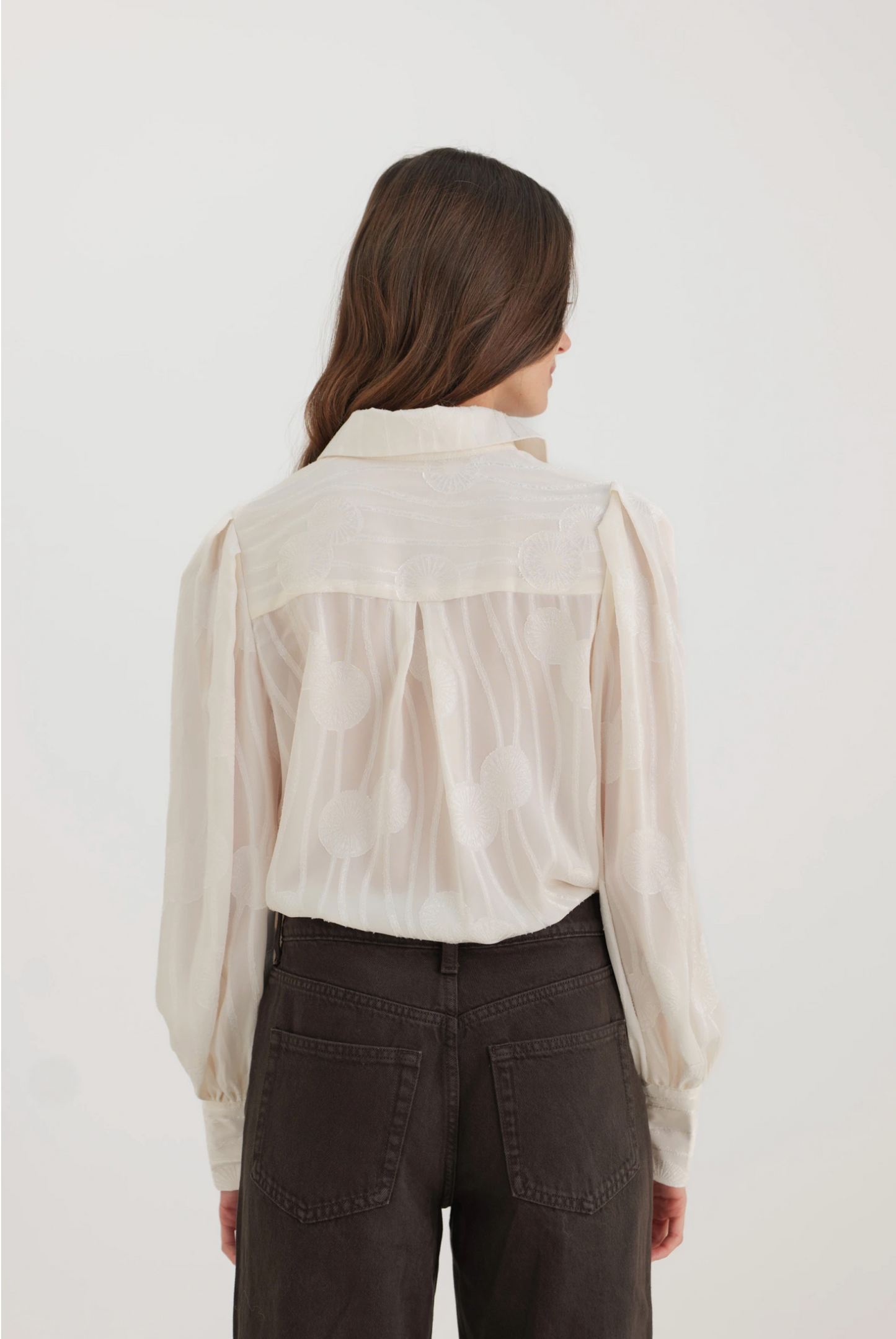 Blouse met lange mouwen en patroon
