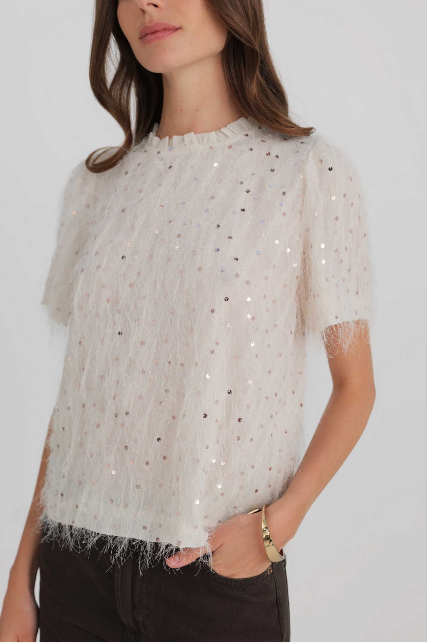 Top met strass-steentjes