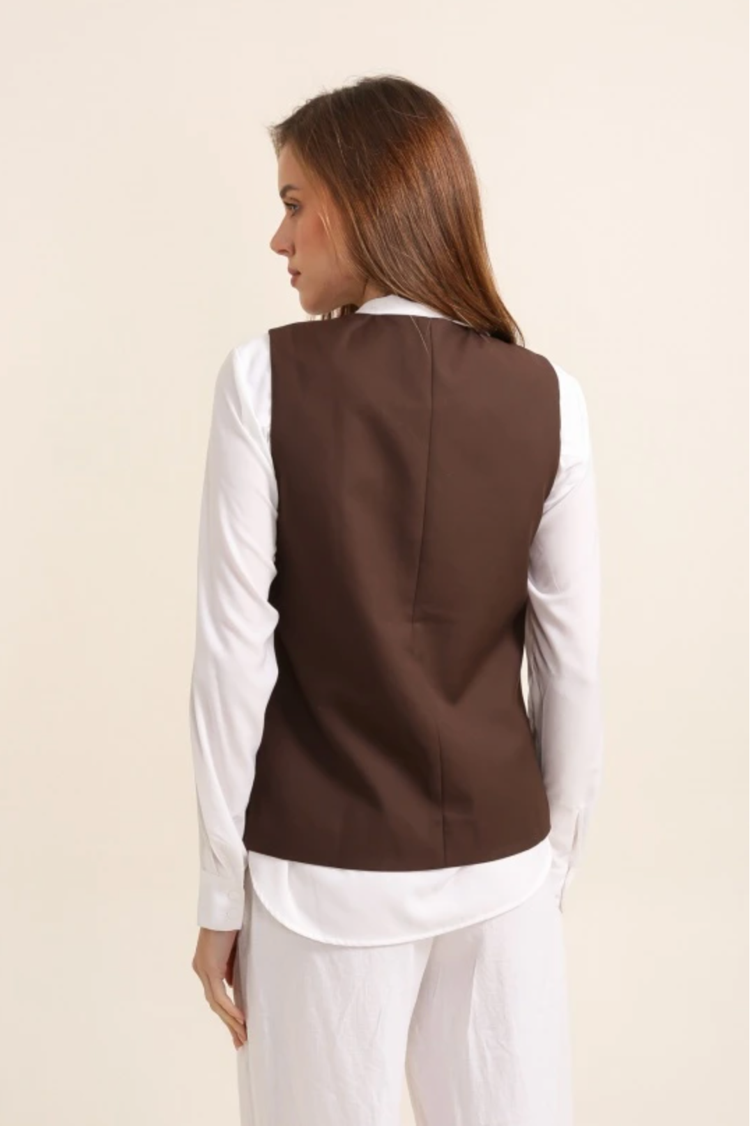 Mouwloos vest in één kleur