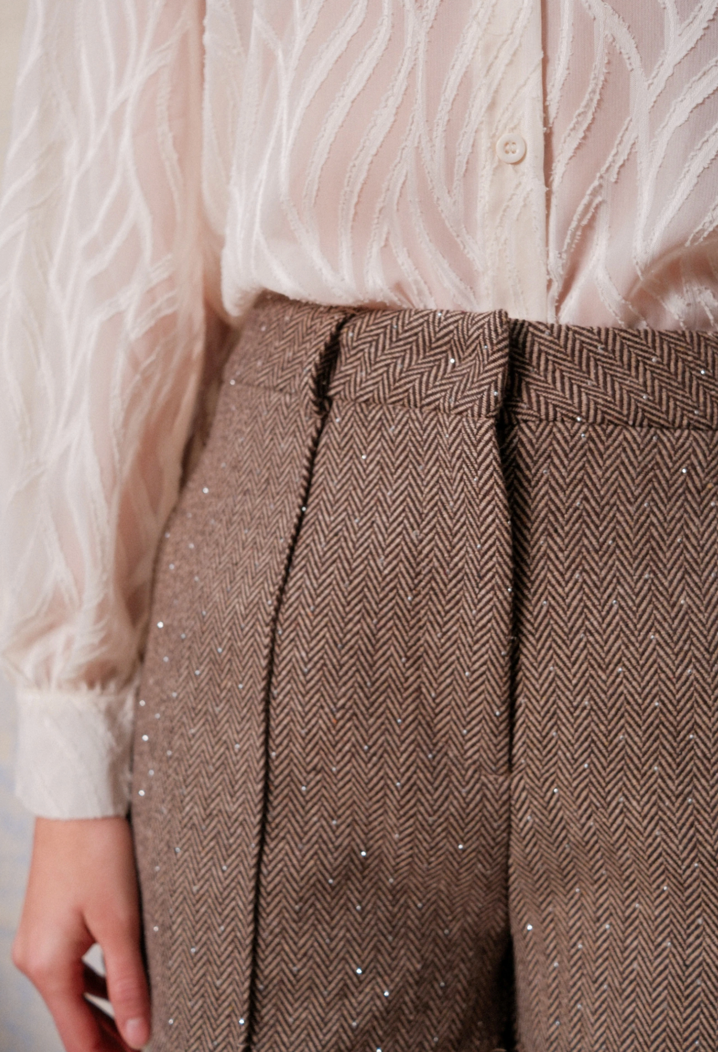 Shorts met patroon en strass-steentjes