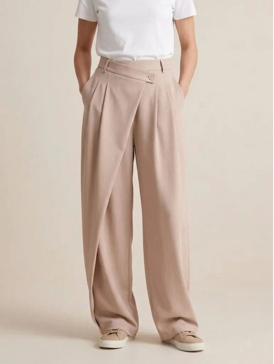 Asymmetrische, soepelvallende broek