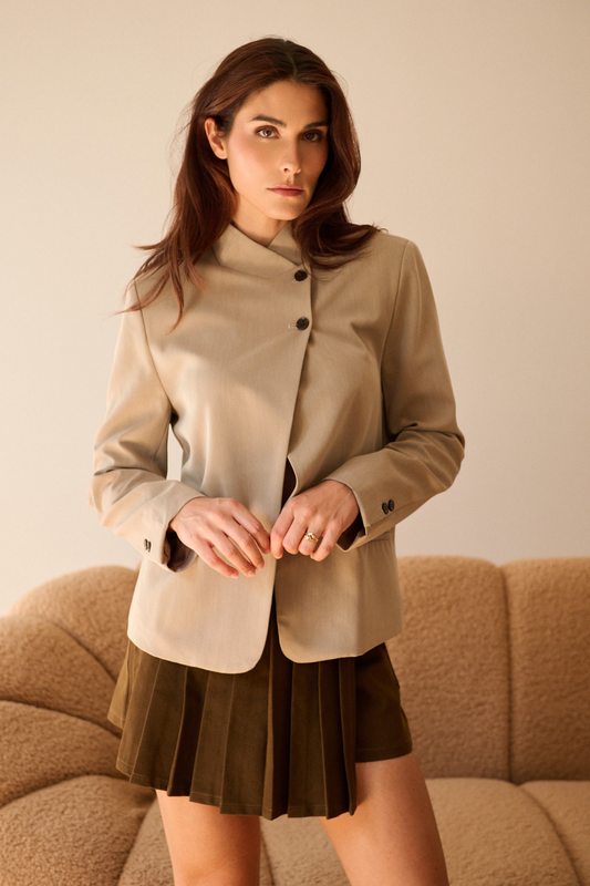 Blazer met mao-kraag
