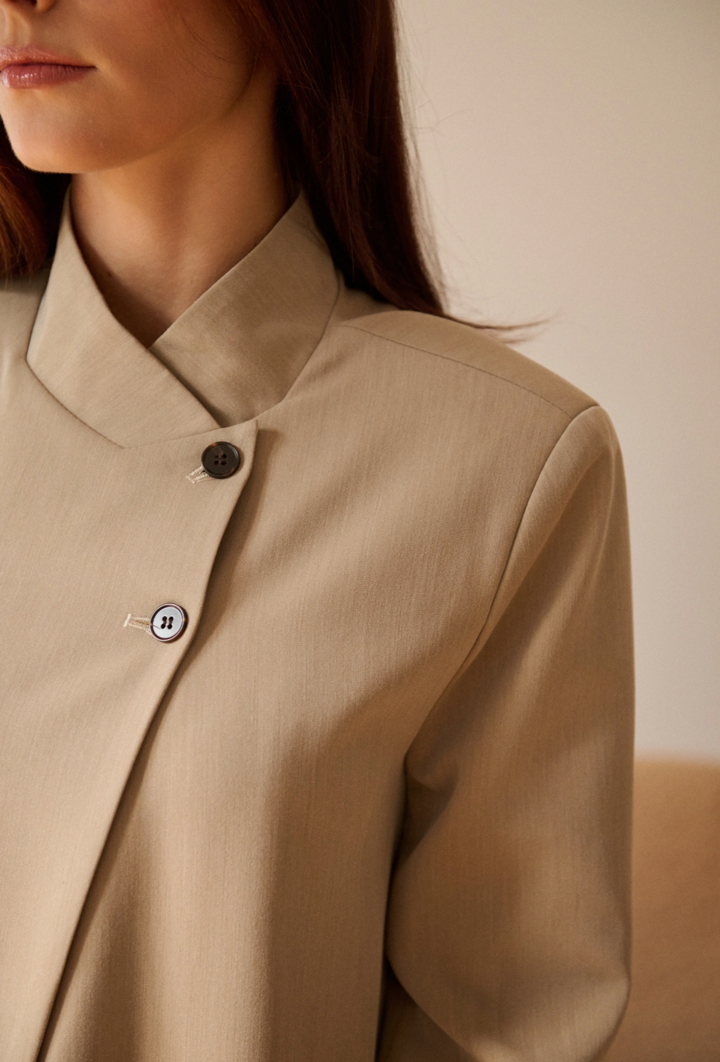 Blazer met mao-kraag