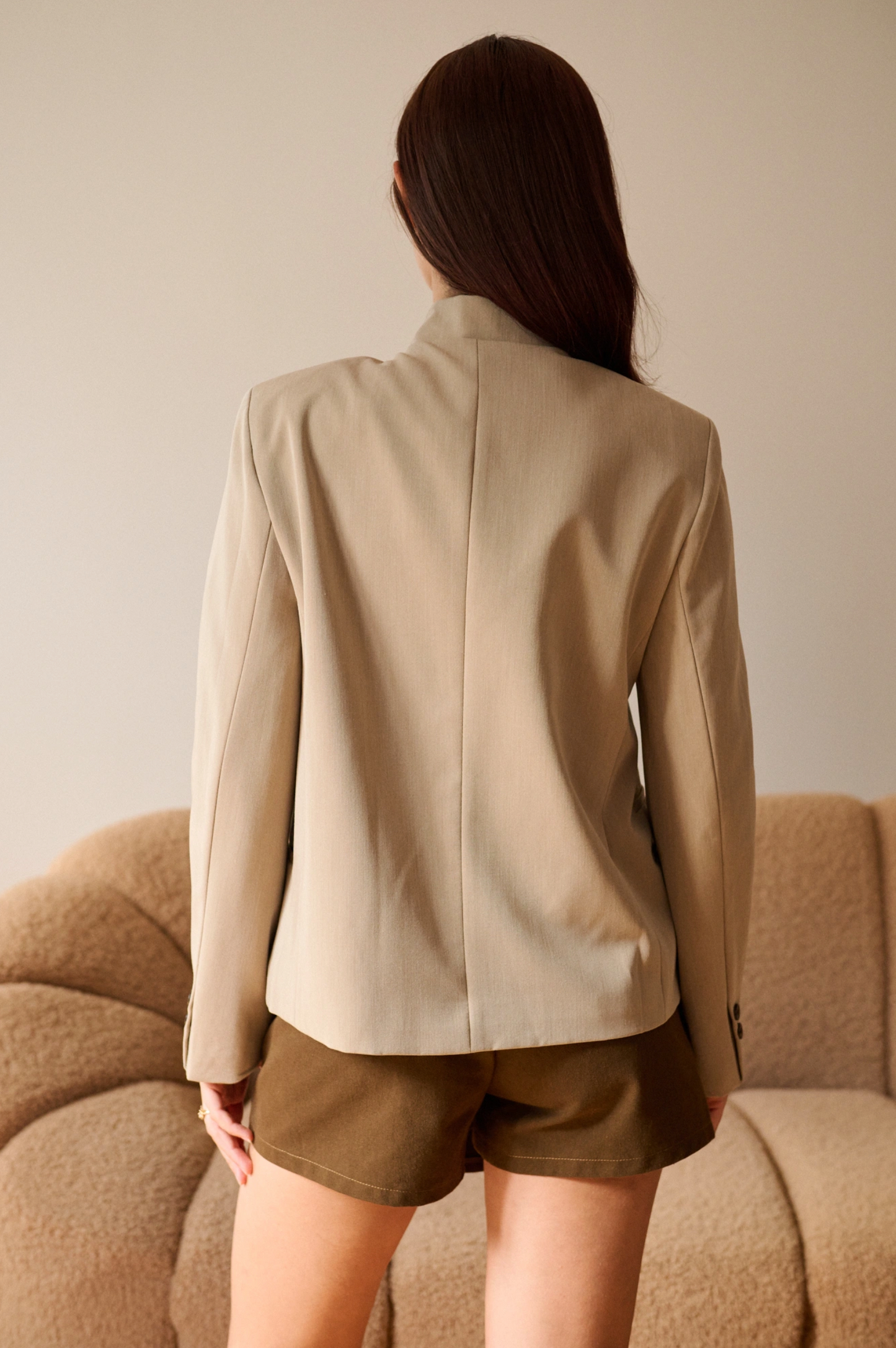 Blazer met mao-kraag