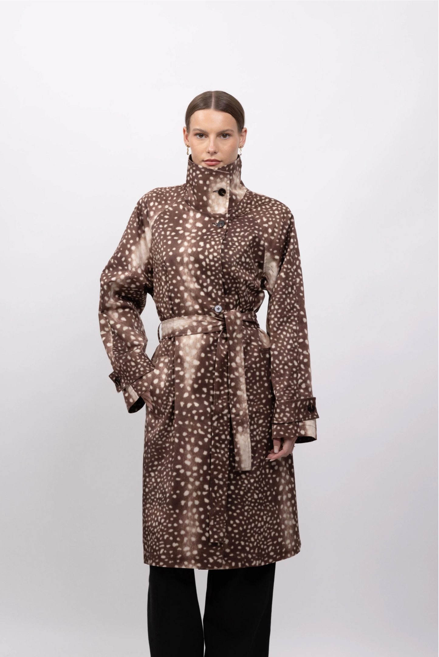 Waterdichte trenchcoat met Bambi-print