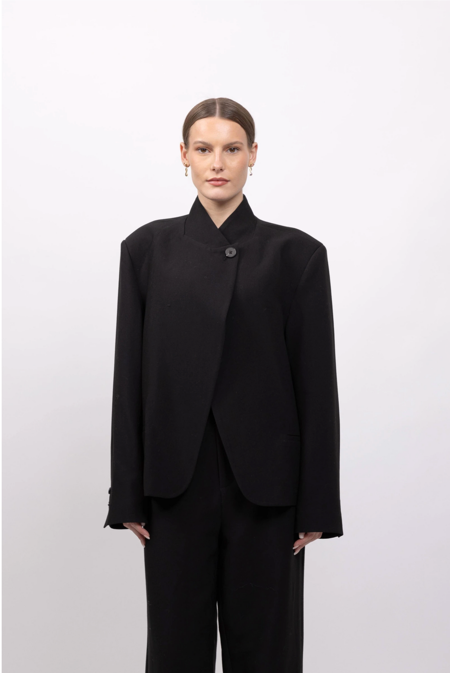 Blazer met hoge kraag