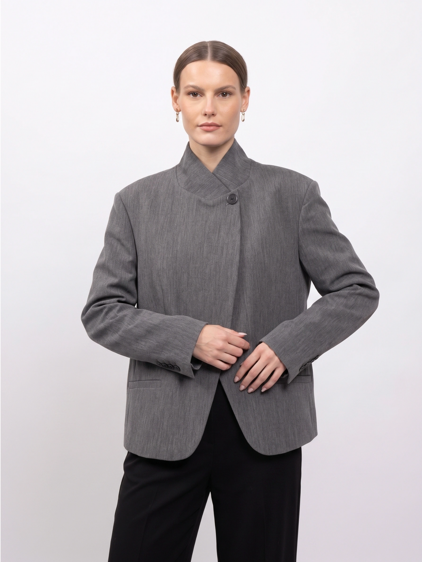 Blazer met hoge kraag