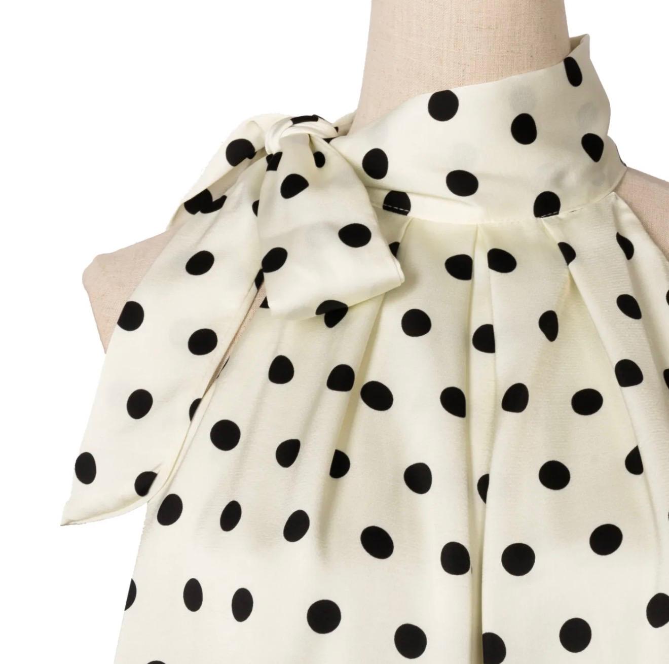 Polkadot Halter Jurk met Plooidetails